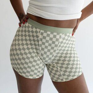 NWT - Monthly Period Underwear Boxer Brief, Matcha Checker | Multiple Sizes